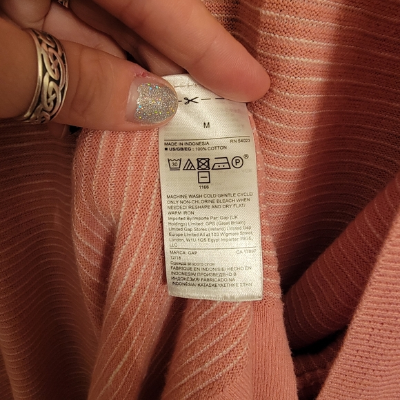 Peach Ribbed Cardigan - Picture 2 of 5